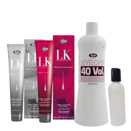 Zestaw Lisap LK Farba do włosów 100 ml + oxydant 12%