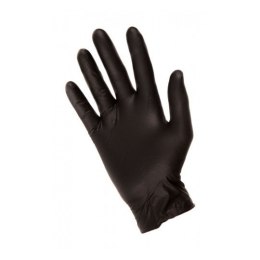 Rękawiczki nitrylowe wielokrotnego użytku czarne M 100szt 7 mikronów