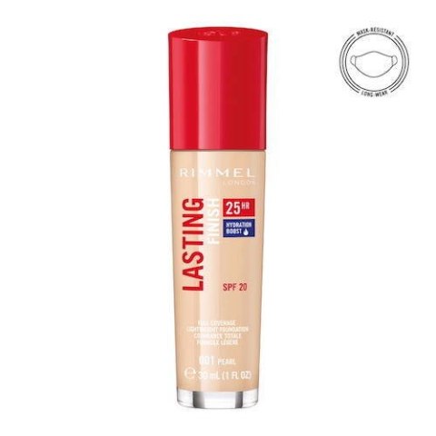 Rimmel London 001 Pearl 25H Lasting Finish SPF20 Podkład 30ml (W) (P2)