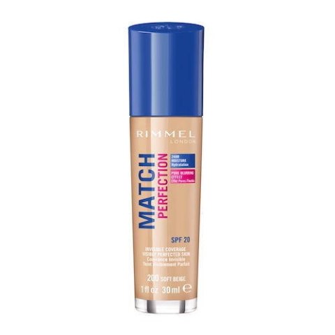 Rimmel London 200 Soft Beige SPF20 Match Perfection Podkład 30ml (W) (P2)