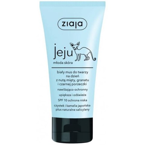 Ziaja White Face Mousse Moisturiser Jeju SPF10 Krem do twarzy na dzień 50ml (W) (P2)