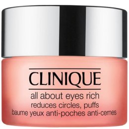 Clinique All About Eyes Rich Cream bogaty krem redukujący sińce pod oczami opuchliznę oraz linie i drobne zmarszczki 15ml (P1)