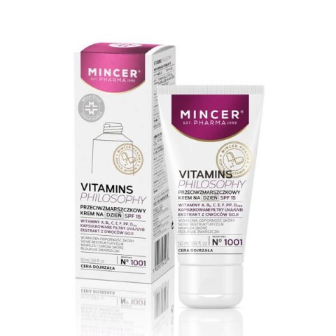 Mincer Pharma Vitamins Philosophy przeciwzmarszczkowy krem na dzień SPF15 No.1001 50ml (P1)