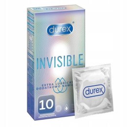 Durex Durex prezerwatywy Invisible dodatkowo nawilżane 10 szt cienkie (P1)