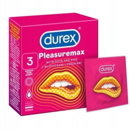 Durex Durex prezerwatywy Pleasuremax 3 szt z wypustkami prążkami (P1)
