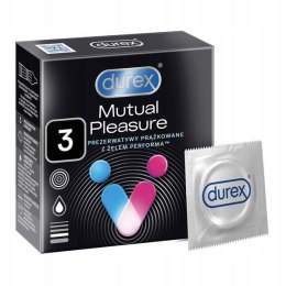 Durex Mutual Pleasure prezerwatywy z wypustkami 3 szt prążki opóźniające (P1)
