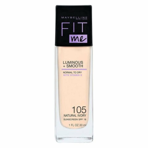 Maybelline Fit Me Luminous + Smooth Foundation rozświetlający podkład do twarzy 105 Natural Ivory 30ml (P1)