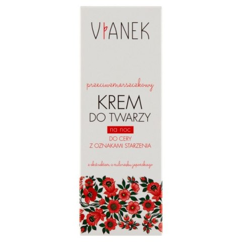 VIANEK Przeciwzmarszczkowy krem do twarzy na noc do cery z oznakami starzenia 50ml (P1)