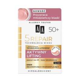 AA Technologia Wieku 5Repair 50+ Aktywny Lifting krem na noc regenerująco-rozświetlający 50ml (P1)