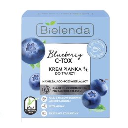 Bielenda Blueberry C-TOX krem pianka do twarzy nawilżająco-rozświetlający na dzień i noc 40g (P1)