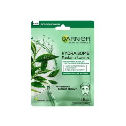 Garnier Hydra Bomb przywracająca równowagę maska na tkaninie z ekstraktem z zielonej herbaty i kwasem hialuronowym 28g (P1)