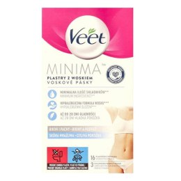 Veet Minima plastry z woskiem do depilacji bikini i pachy skóra wrażliwa 16 szt (P1)