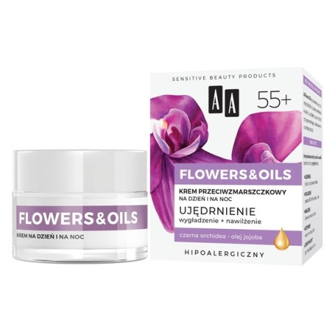 AA Flowers and Oils 55+ ujędrnienie krem przeciwzmarszczkowy na dzień i na noc 50ml (P1)