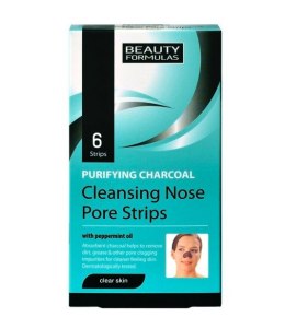 BEAUTY FORMULAS Clear Skin Purifying Charcoal Cleansing Nose Pore Strips głęboko oczyszczające paski na nos 6szt. (P1)