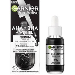 Garnier Pure Active serum przeciw niedoskonałościom AHA + BHA + Węgiel 30ml (P1)