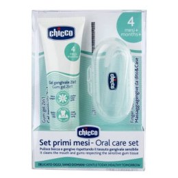 CHICCO SET Zestaw do higieny jamy ustnej żel na ząbkowanie 30ml + szczoteczka (P1)