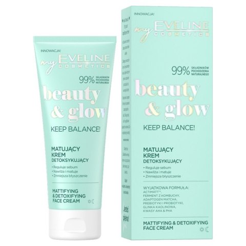 EVELINE Beauty Glow Keep Balance! matujący krem detoksykujący na dzień i noc 75ml (P1)