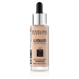 EVELINE Liquid Control HD Mattifying Drops Foundation matujący podkład do twarzy 040 Warm Beige 32ml (P1)