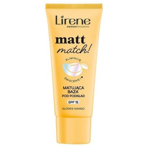 LIRENE Matt Match! matująca baza pod podkład SPF15 Słodkie Mango 30ml (P1)