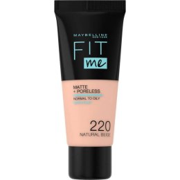 MAYBELLINE Fit Me Liquid Foundation matujący podkład do twarzy 220 Natural Beige 30ml (P1)