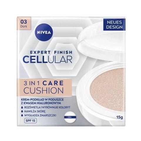 NIVEA Expert Finish Cellular 3in1 Care Cushion krem-podkład w poduszce SPF15 03 Dark 15ml (P1)