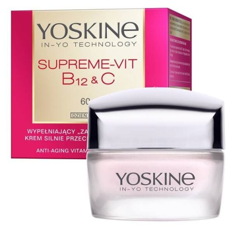 YOSKINE Supreme-Vit B12 C nawilżający krem przecizmarzszkowy 60+ do twarzy na dzień 50ml (P1)