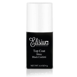 ELISIUM Top Coat Shiny top do lakierów hybrydowych Black Confetti 9g (P1)