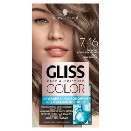 GLISS Color Care Moisture farba do włosów trwała 7-16 Chłodny Popielaty Blond (P1)