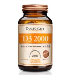 Doctor Life D3 2000 z Lanoliny w oliwie z oliwek suplement diety 120 kapsułek (P1)