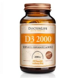 Doctor Life D3 2000 z Lanoliny w oliwie z oliwek suplement diety 250 kapsułek (P1)