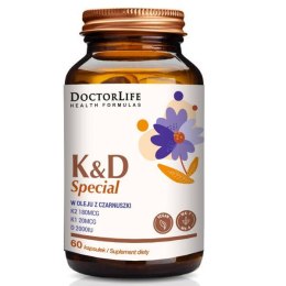 Doctor Life K2 D3 organiczny olej kokosowy 130ug K2 mk-7 2000iu D3 suplement diety 60 kapsułek (P1)