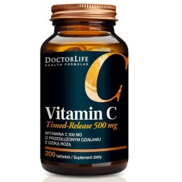 Doctor Life Timed-Release Vitamin C witamina C 500mg z dziką różą suplement diety 200 tabletek (P1)