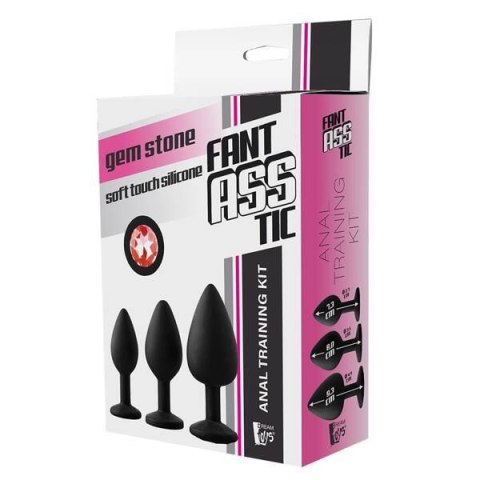 Fantasstic Anal Training Kit korek analny Red Stone 3szt.