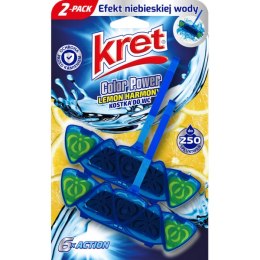 Kret Color Power zawieszka do WC barwiąca wodę Lemon Harmony 2x40g (P1)