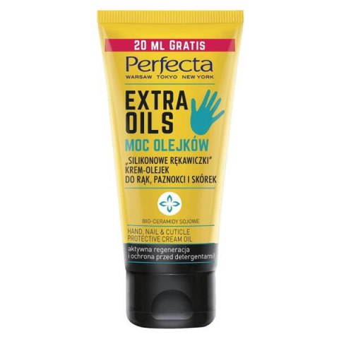 Perfecta Extra Oils Moc Olejków „Silikonowe Rękawiczki" krem-olejek do rąk paznokci i skórek 80ml (P1)