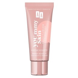 AA Yoummy Skin Peach Flawless Foundation podkład mineralny dodający blasku 02 Nude 30ml (P1)