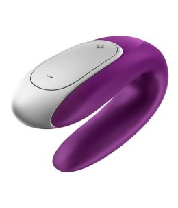 Satisfyer Double Fun Partner Vibrator wibrator dla par sterowany aplikacją Violet (P1)