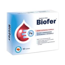 Biofer Żelazo o zwiększonym wchłanianiu z witaminą C 60 tabletek (P1)