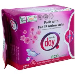 Gentle Day Pads With Far-IR Anion Strip podpaski higieniczne na dzień z paskiem anionowym eco 10szt (P1)