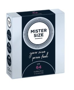 Mister Size Condoms prezerwatywy dopasowane do rozmiaru 64mm 3szt. (P1)