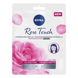 Nivea Rose Touch intensywnie nawilżająca maska z organiczną wodą różaną i kwasem hialuronowym (P1)
